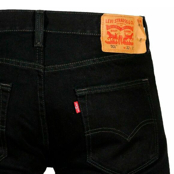 Levis 501 Denim Original Fit Jeans Straight Leg Button Fly